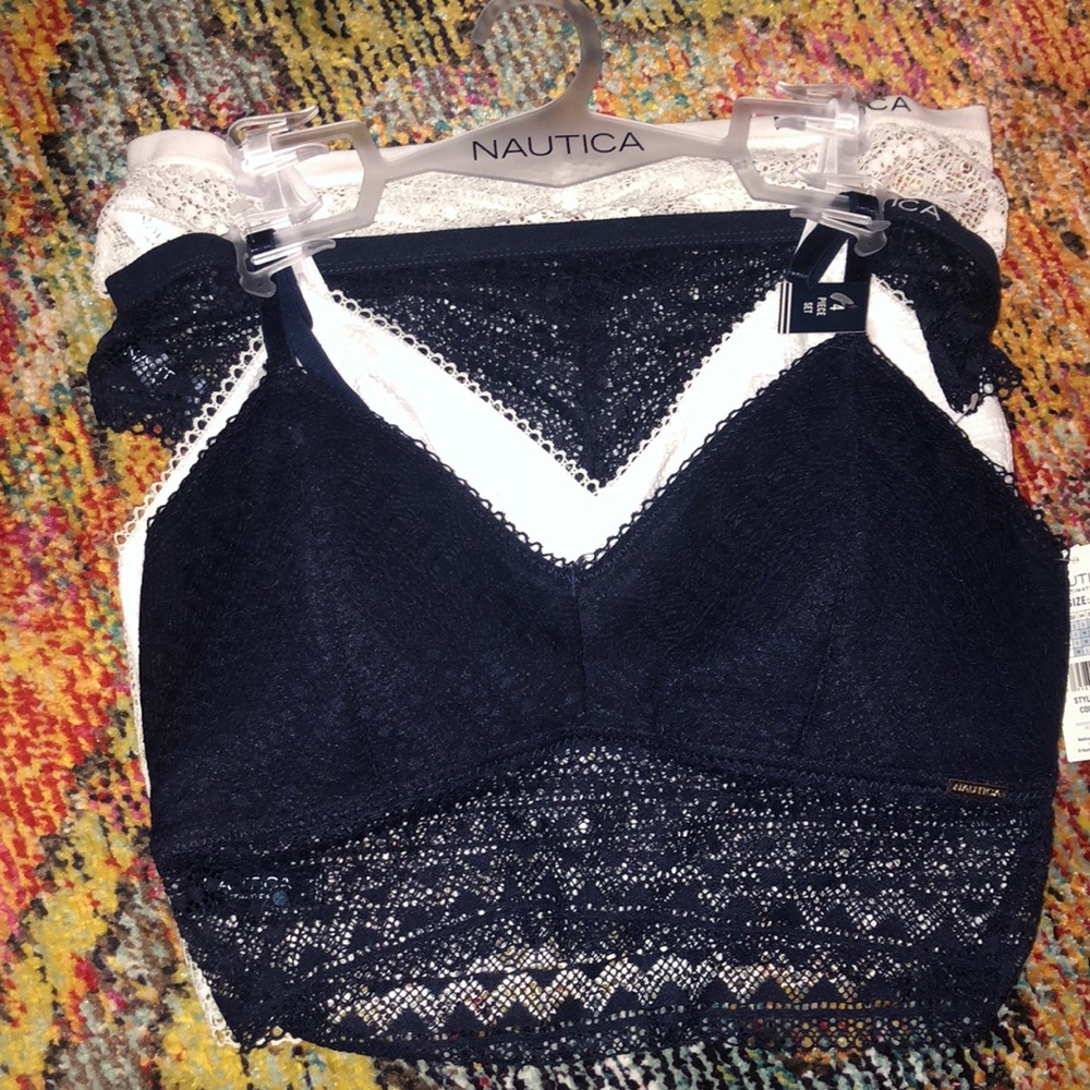 NWT Nautica 4 lace piece set. Two bras and two matching panties